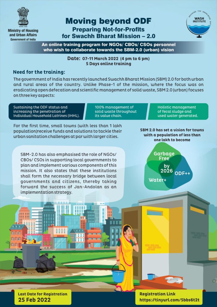 moving Beyond ODF : Preparing Not-for-Profits for Swachh Bharat Mission – 2.0 Poster 1