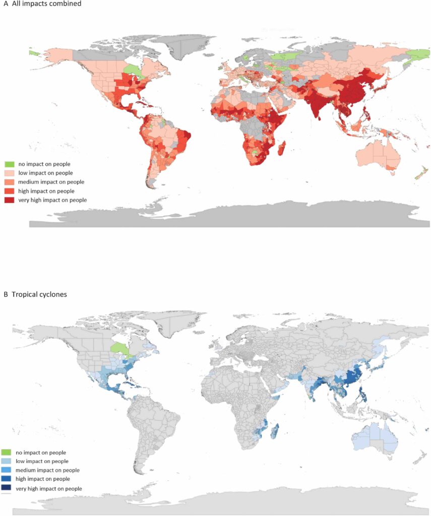 Global hotspots of climate-related disasters