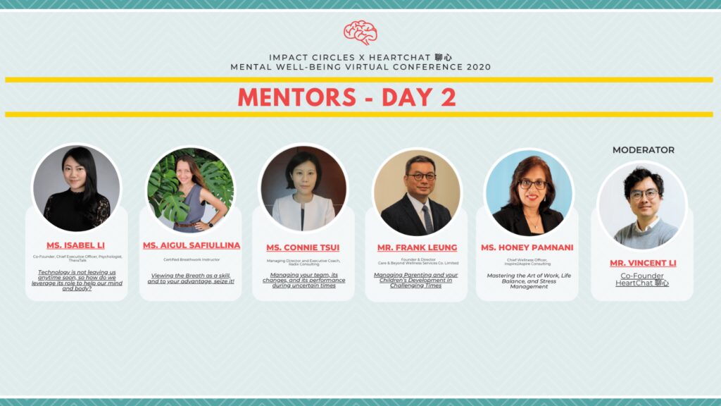 Day 2 Panelists (image credit : Impact Circles X Heart Chat HK)