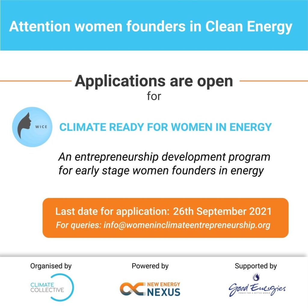 CLIMATE COLLECTIVE - WOMEN ENTREPRENEUR CLIMATE TECH