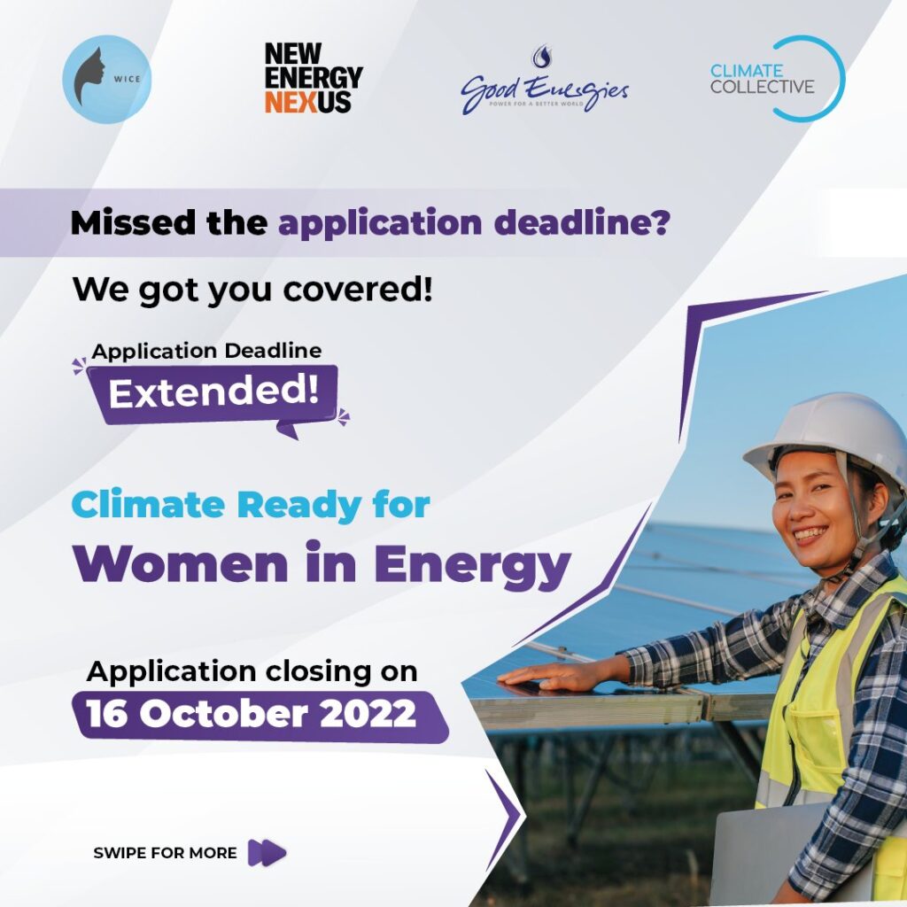 Climate ready for Women in Energy poster