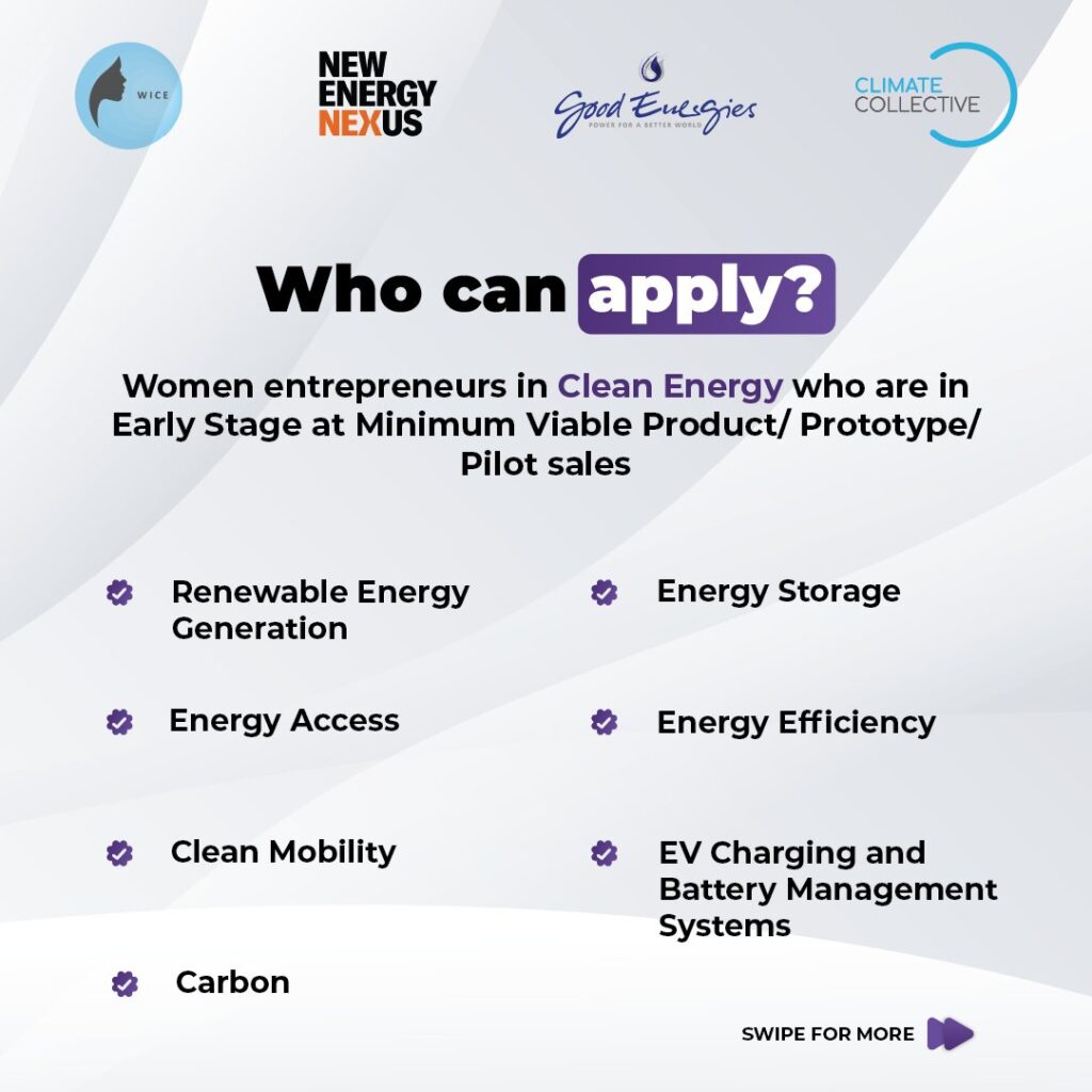 Extended Deadlines : Climate Ready For Women Founders in Climate & Cleantech