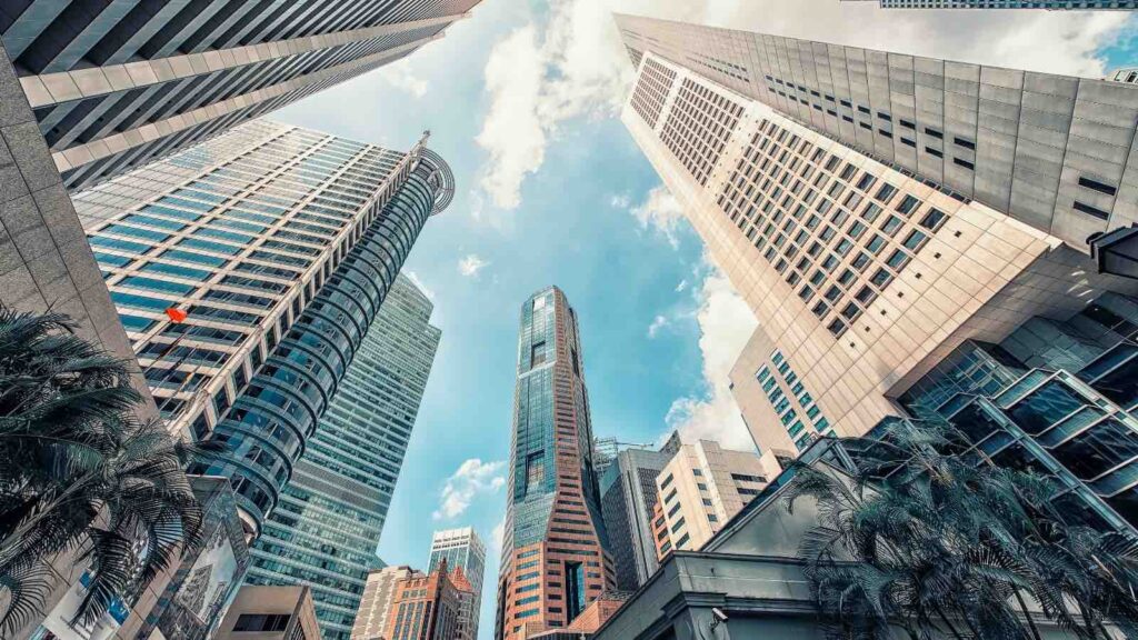 Singapore city downtown in daytime by manjik from Getty Images Pro