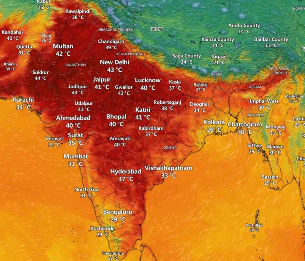 South India Temperature May 2024