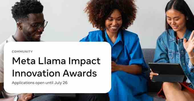 event 2024 : eta Llama Impact Innovation Awards website