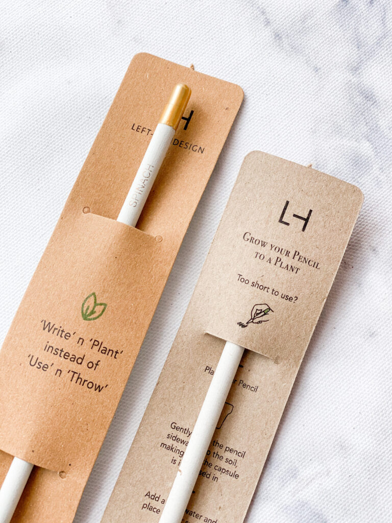 Left-handesign Bij plantable stationeries