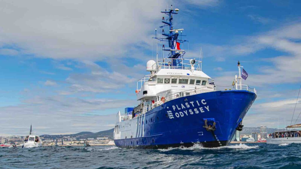 The Plastic Odyssey set sail from Marseille, France, on October 1, 2022, embarking on a three-year global expedition to combat plastic pollution. PHOTO: PLASTIC ODYSSEY