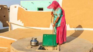 Indian woman collecting water, Rajasthan by hadynyah from Getty Images Signature