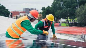 Solar Technicians Installing Solar Panels by Los Muertos Crew from Pexels