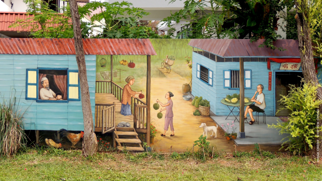 kampong spirit (mural by : Yip Yew Chong)