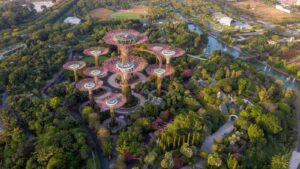 Aerial view of Gardens by the Bay, Singapore by Sergio Sala via Unsplash
