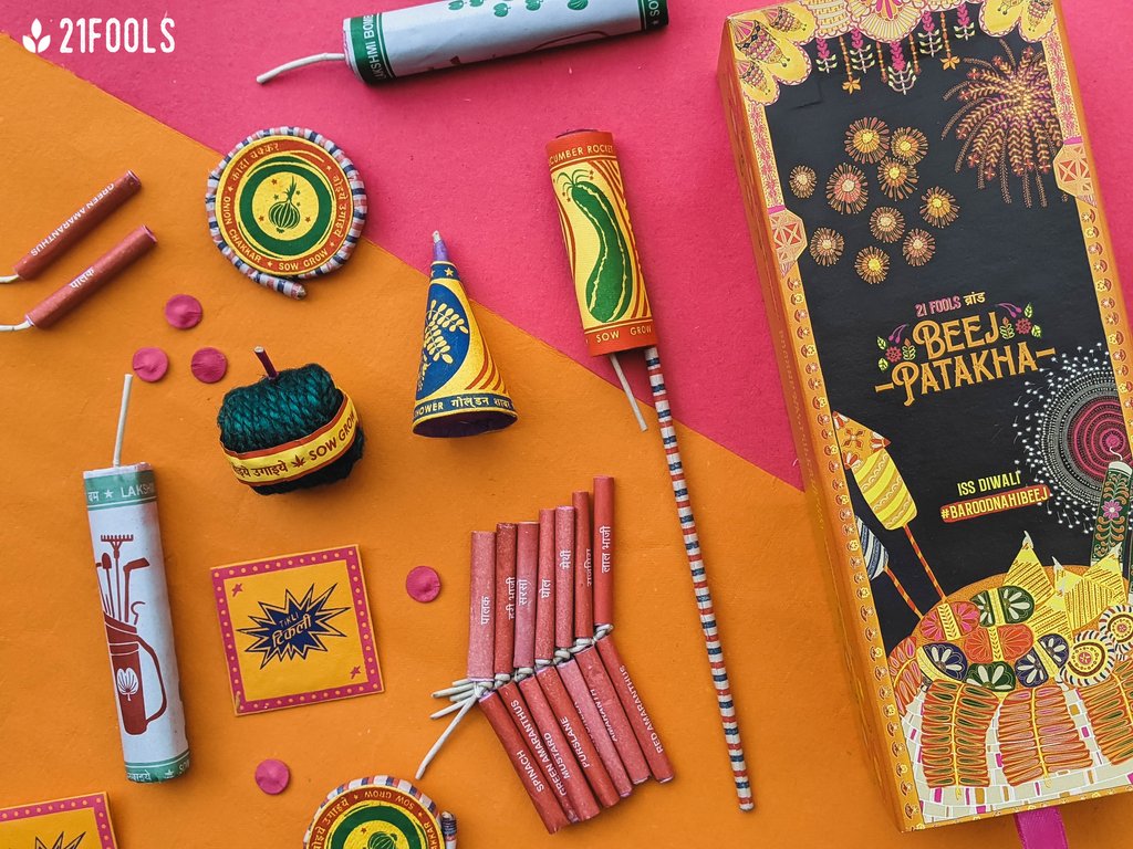 Plantable diwali crackers by 21 Fools /