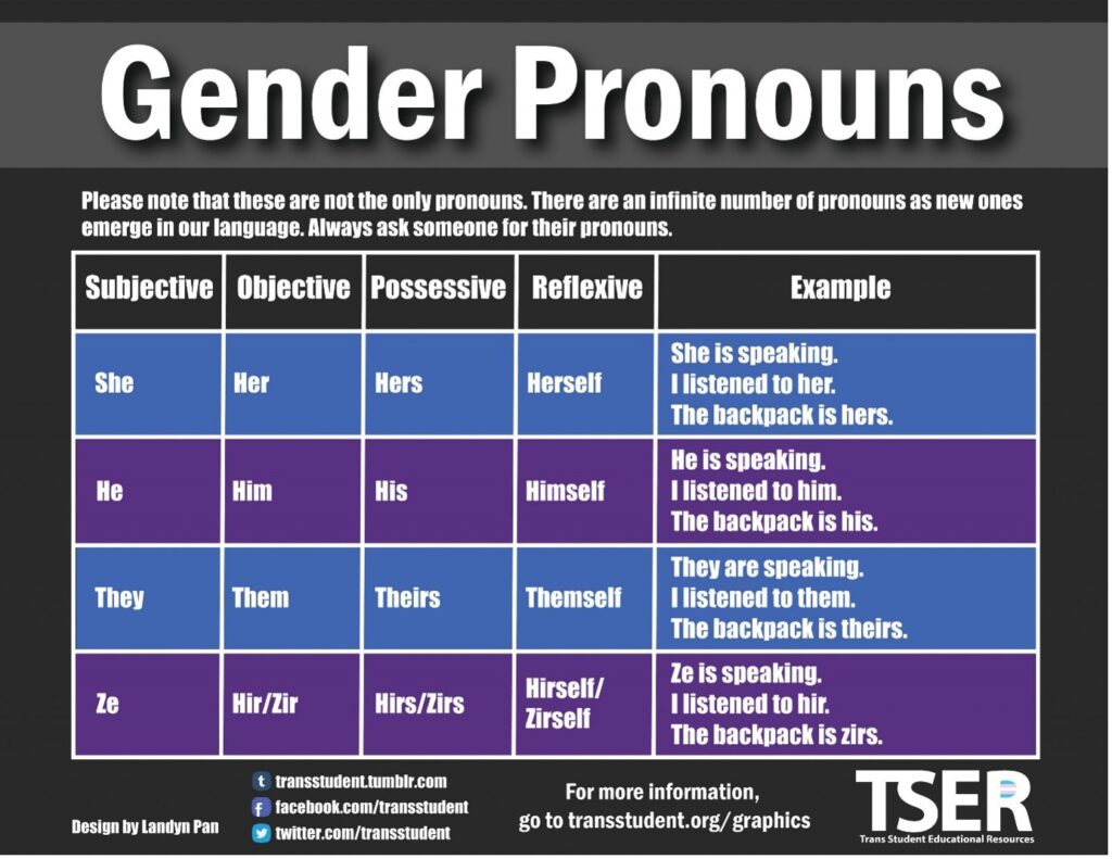 gender pronoun table 2