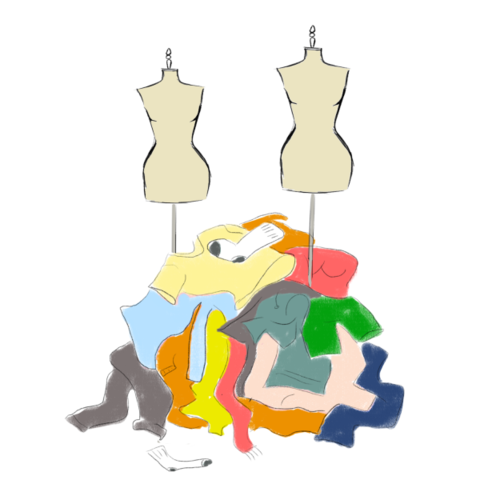 Clothing pile - fast fashion